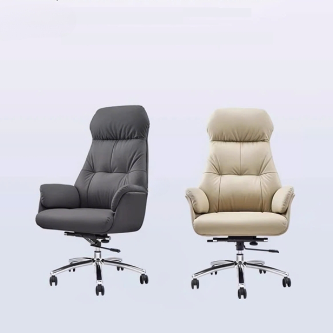 Ghế xoay giám đốc bọc da màu kem hiện đại: SG - 3807 - $hienthicat